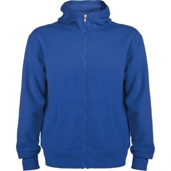 Bluza z kapturem zapinana na zamek chabrowy S