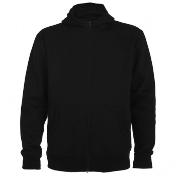 Bluza z kapturem zapinana na zamek czarny  M