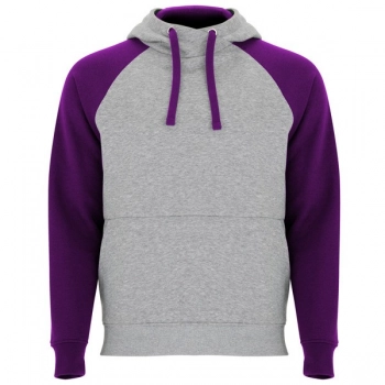 Bluza dwukolorowa unisex szary melanż/fioletowy 3XL