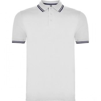 Koszulka polo biała/granatowa roz. XL