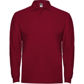 Koszulka polo z długim rękawem bordowa roz. 2XL