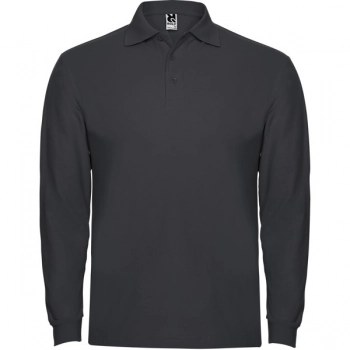 Koszulka polo z długim rękawem ciemnografitowa roz. 2XL