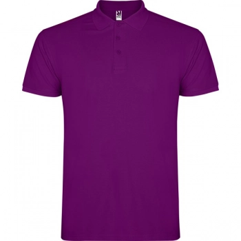 Koszulka polo z krótkim rękawem purpurowy 2XL