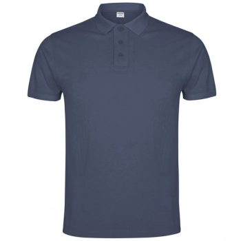Koszulka polo z krótkim rękawem niebieski dżinsowy 2XL