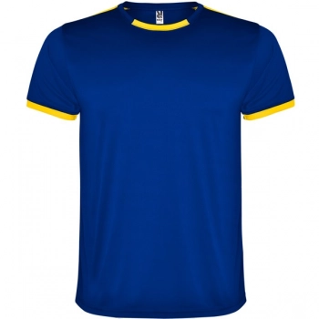 Oddychający, dwuczęściowy zestaw sportowy unisex żółty/niebieski roz. L