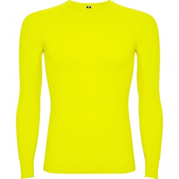 Termiczna koszulka sportowa żółta fluorescencyjna dziecięca roz. 6