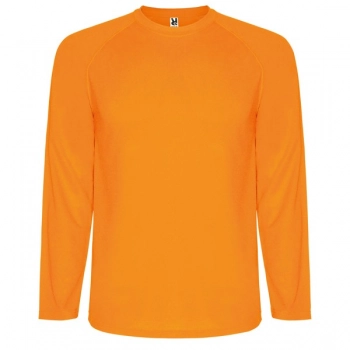 Koszulka techniczna z długim raglanowym rękawem pomarańczowa roz. 2XL