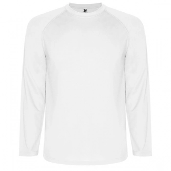 Koszulka techniczna z długim raglanowym rękawem biała roz. 2XL