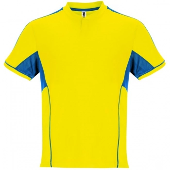 Oddychający 2-częściowy komplet sportowy unisex żółty/niebieski dziecięcy roz. 4